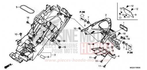 KOTFLUEGEL, HINTEN CB500FAF de 2015